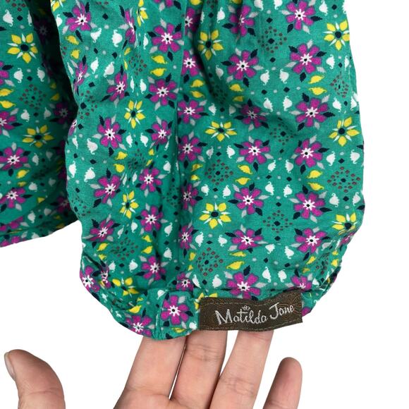 Matilda Jane Turquoise Geometric Age of Aquarius Peasant Dress Size L - Picture 5 of 11